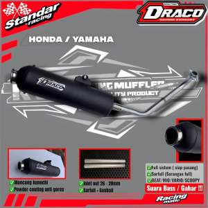 Knalpot DRACO Standar racing Vario 125 led Vario 125 old Vario 150 led Vario 150 old Vario 110 karbu Vario 110 fi Injeksi All series HONDA VARIO