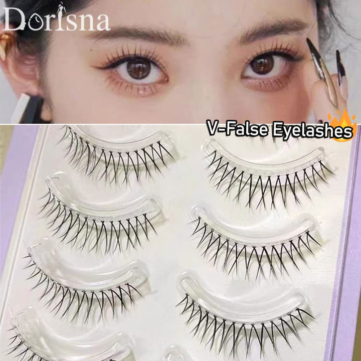 Dorisna hình chữ V Lông mi giả Hàn Quốc nhóm cô gái phong cách cảm giác không khí Lông mi giả