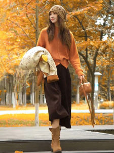 Fashion Warm Knitted Sweater & 3/4 Pants Set
