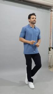 Haf Skyblue Wangky Poloshirt Pria / Cotton Pique