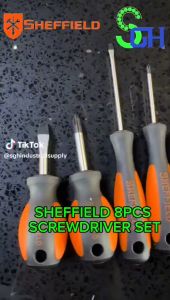 SHEFFIELD S2 SLOTTED SCREWDRIVER (Magnetic Tip Cr-Mo Blade Cr-V Chrome-plated) Flat Head Pemutar Skru 螺丝起子