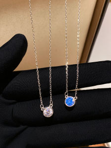 CAFFTI | 925 Silver Ocean Heart Diamond Pendant Necklace