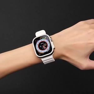 Tempered Glass for Apple Watch Ultra 49mm Titanium Metal Frame Anti-Scratch film for Series Ultra 2 Screen Protector Accessories