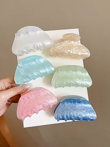 [จัดส่งในกทม] MOYENNE เกาหลีอารมณ์อะซิเตทคลิปผมฤดูร้อนใหม่บุคลิกภาพกระทะผมฉลามคลิปแฟชั่นอุปกรณ์ผม