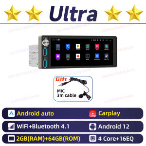 1 Din Car Stereo Android for Citroen AX ZA- 1986-1998 Wireless CarPlay GPS Navigation Multimedia Autoradio Radio Head Unit