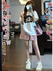 American Style High Waist Cotton Workwear Shorts Womens Outdoor Thin Wide Leg Quick Dry Large Size Fat MM Sports Pants