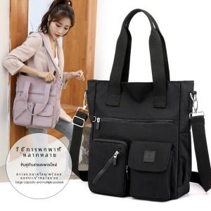 Large Capacity Womens Crossbody Bag Oxford Cloth Nylon Single Shoulder Handbag Commuter Bag Modern Neutral Style Detachable Strap