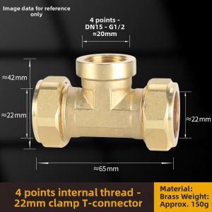 DanXiLu | 4/6 Split Copper Tube Fitting Elbow 3-Way Connector for Air Conditioner and Solar System
