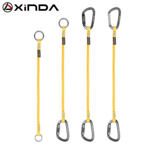 Xinda Safety Bungee Tether Tool Lanyard With Carabiner Hook Working Anti-Falling Safety Rope Aerial Work Climbing Accessories