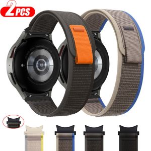 2PCS 20mm Band For Samsung Galaxy Watch 3 4 Classic 5 Pro Active 2/Gear S3 Nylon Loop Correa Bracelet Huawei Watch GT3 Pro Strap