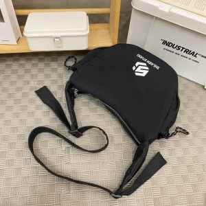 Sporty Mens Crossbody Bag Large Capacity Versatile Shoulder Bag Casual Nylon Fabric Zipper Closure Soft Style for Youth