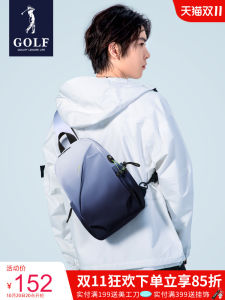 Golf Mens Crossbody Bag Trendy Gradient Color Large Capacity Single Shoulder Bag Casual Sport Small Bag Fashionable Street Style