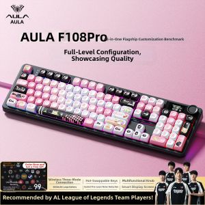 AULA | Customized Multimode Wireless Bluetooth 108-Key Mechanical Keyboard