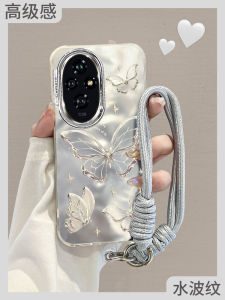 Honor 200 pro Phone Case New Huawei Special Soft Outer Protective Cover Series 2025 Womens High-End Butterfly Full Cover Anti-Fall with Lanyard Crossbody
