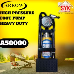 SYK Arrow A50000 High Pressure Foot Pump Bicycle Car Mini Air Pump Pam Angin Kaki Basikal Kereta Tayar Pam