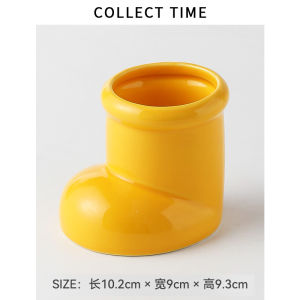 Desktop Office Pen Holder Fancy Red Retro Makeup Brush Holder Comb Eyebrow Brush Holder Creative Ceramic Storage Box