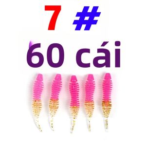 60 Mồi Câu Cá Mềm Dạng Kim Bong Bóng 5cm Hai Màu Mồi Giun Câu Cá Vược Cá Hồi Cá Lòng Tong Bộ Dụng Cụ Câu Thả Rơi Mồi Câu Kiểu Wacky