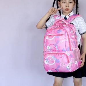 balo cấp 12 chống gù ba lô đi học cho học sinh bé gái lớp 3- lớp 9 in hình thỏ động vật dễ thương cặp sách trẻ em nhiều ngăn siêu nhẹ