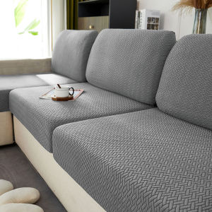 Jacquard Thick Cushion Cover Fitted Sofa Covers Washable Stretch All-season Furniture Protector Sectional Sofas Living Room 1PC