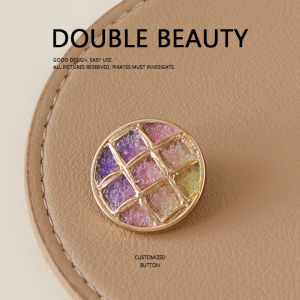 Nút Kim Loại Màu Cầu Vồng Tinh Tế Dễ Thương Áo Len Lông Cừu Nút Trang Trí Cho Áo Vest Trung Quốc Đại Lục DB-34