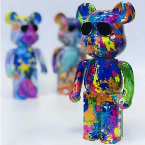 Best Cool Boy Gift! Graffiti Violent Bear Bluetooth Audio Home Decoration Card Small Audio Trend Teddy Bear Birthday Speaker