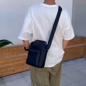 TB BAG #4001 FASHION NYLON HANDBAG/CROSSBODY BAG WITH CLASSIC PATTERN DESIGN FOR MEN