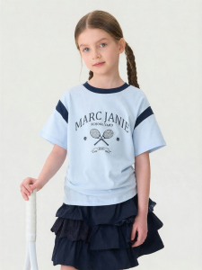 Marc&Janie | Cool Retro Smocked Girls Short Sleeve T-Shirt