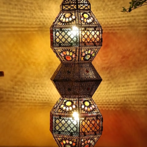 โคมไฟตั้งพื้นสไตล์ไทย-เอเชียรีโทร แบบเหล็กดัด โคมไฟตั้งพื้นสำหรับวางข้างโซฟา ห้องนอน และห้องน้ำชา