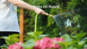 High Pressure Garden Hose Adjustable Solid Brass Hose with Hose Quick Connector for Garden Watering And Car Washing