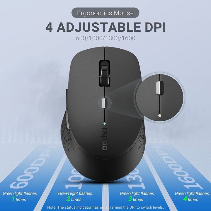 Rapoo M300G/M275 Multi-mode Silent Wireless Mouse with 1600DPI ...