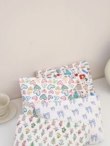 Stylish Cartoon Corduroy Makeup Bag Spacious Portable Cosmetic Storage Pouch RH2575