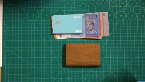 TC BW-004 Jeans Denim PU Leather Card Holder Wallet With Slim Pop Up Aluminium Metal For Men Women | RFID Protected