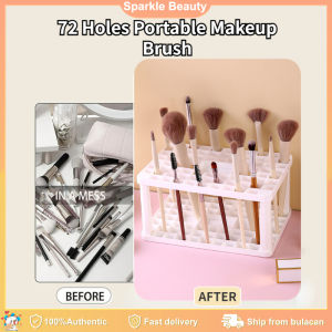 72 Holes Portable Makeup Brush Eyebrow Pencil Lipstick Beauty Tools Storage Holder Box