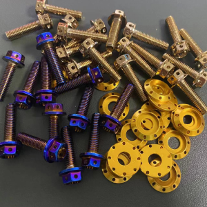 ซ็อกเก็ตหกเหลี่ยม AOS4 รุ่นปู่พร้อมไขควงทอง-ไทเทเนียมสีฟ้า 304 สแตนเลสหกเหลี่ยมด้านใน M8 M4