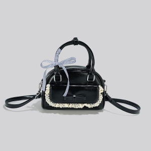 Bowling Bag Shape High-end Womens Boston Crossbody Bag