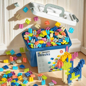 New Rocket Bullet Head Building Blocks Childrens Assembly Toy Gift Kindergarten Educational Intelligence Enhancement Plaything