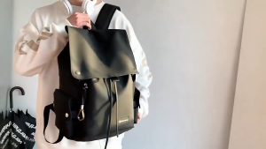 Computer Leather Backpack Laptop Bag Waterproof Back Pack Casual Capacity Backpack Laptop Bag