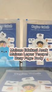 Mainan Lepas Tempel - Busy Page Body / Montessori Toys / Mainan Edukasi Anak / bona books