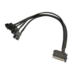 SATA Cable Splitter Converter for Computer Cooling Fan CPU Motherboard Extension Cable Wire SATA to 4Pin 3Pin Cord Adapter