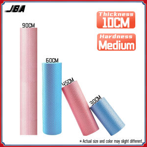 JBA ลูกกลิ้งโฟมโยคะหนา10ซม. น้ำหนักเบายาว90ซม. เครื่องนวดกล้ามเนื้อกระแทกกันลื่นอีวาความหนาแน่นสูง