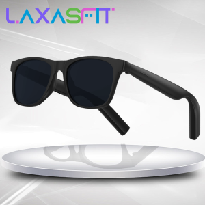 LAXASFIT New Mens Smart Glasses Womens Bluetooth Glasses Voice Call Control Music UV Polarized Sunglasses