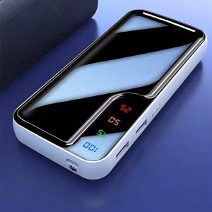 Digital Display 30000mAh Mini Portable Power Bank Compact Full Mirror Mobile Power Supply External Backup Battery