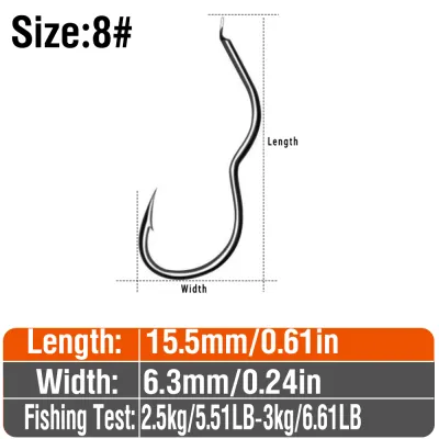 20Pcs Automatic Flipping Fishhook 1#-14# Offset Fishing Hook Two-bend Anti-skid Carp Hook Carbon Steel Hooks With Sharp Barb