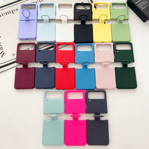 Simple Stylish Liquid Silicone Foldable Phone Case for Samsung Z Flip Series 1/2/3/4/5/6/7/W22/W23/W24/W25 Flip for Men And Women Protection against Falls