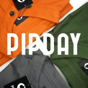 PIPDAY - Kemeja Pique Lengan Pendek Kerah Shanghai - Warna Maroon Abu Bata Hijau Army