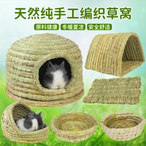 Warm Straw Pet Nest for Rabbits Squirrels Parrots Hamsters And Pigeons Indoor Winter Shelter Hideout for Bird And Small Animal