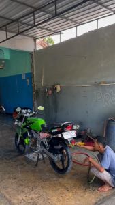 STRIPING STICKER LIS LES POLET Kawasaki ninja r 2014 hijau full list body standar kualitas terbaik