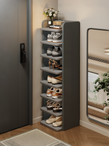 Compact Multilevel Shoe Rack for Entryway
