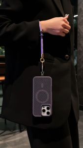 Casing Ponsel Pendingin Magsafe Case iPhone 11 12 13 14 15 16 pro max 14 15 16 plus Pendingin Mesh silikon lanyard hp Casing iPhone 16 15 14 13 12 11 pro max 14 15 16 plus