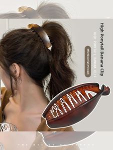 WENZHU | Sleek High Ponytail Banana Clips Hair Accessory